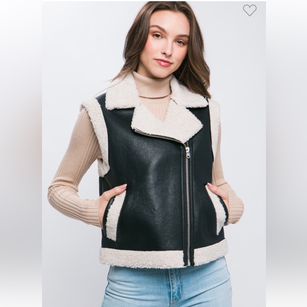 Elegant Black and Cream Women's Vest